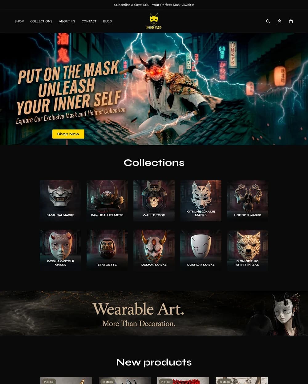 3DMaskStudio storefront