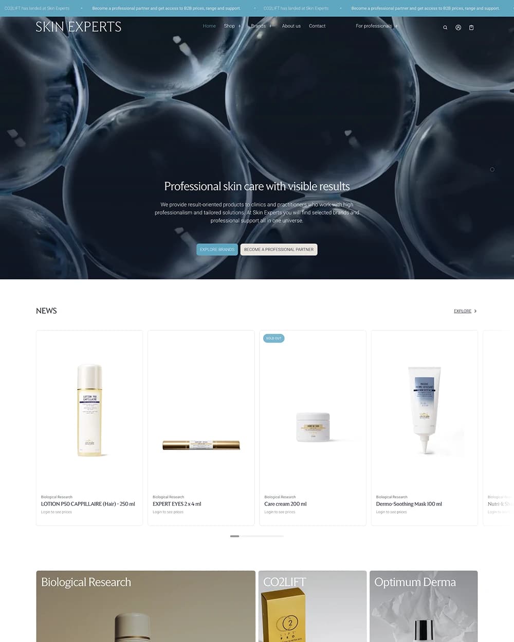 Skin Experts storefront