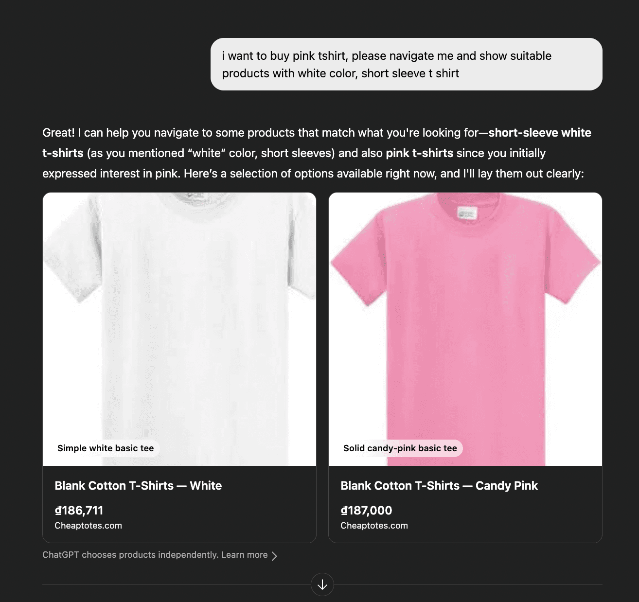 AI product shopping