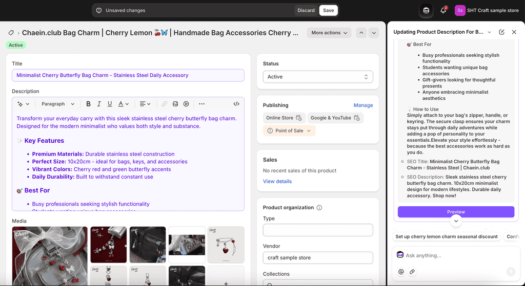 ai for product description generation
