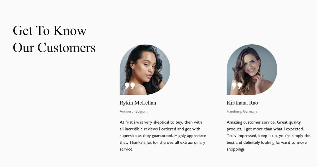 Blum Theme Demo Store - Testimonials Section