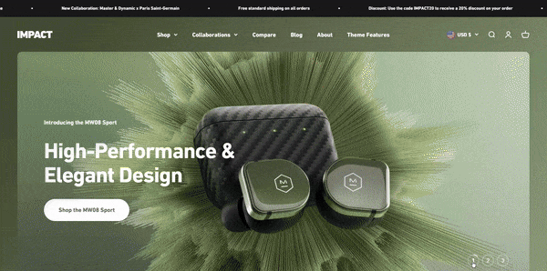 Impact Theme Scroll Through