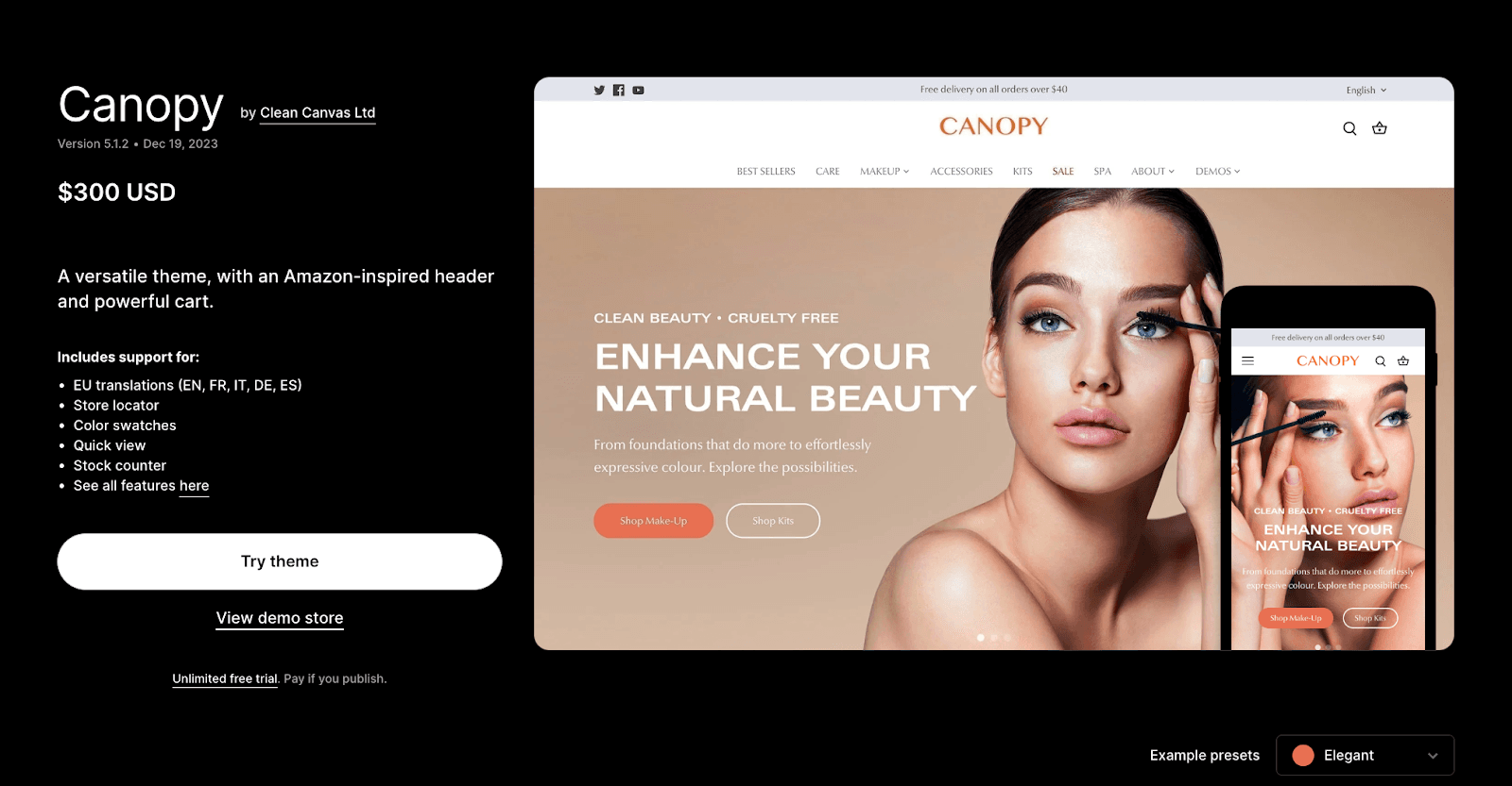 Canopy theme