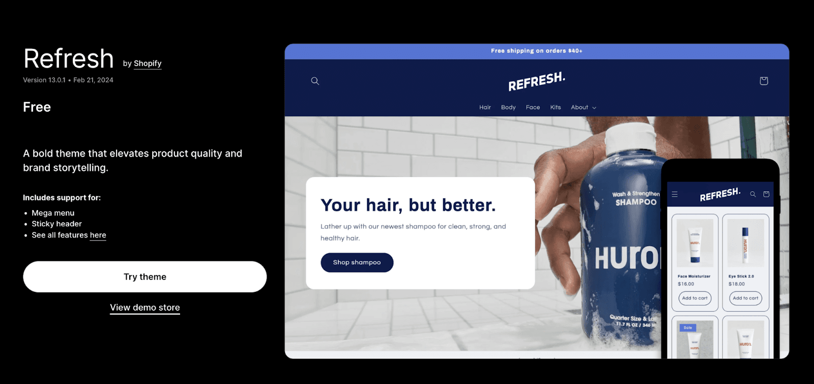 refresh theme