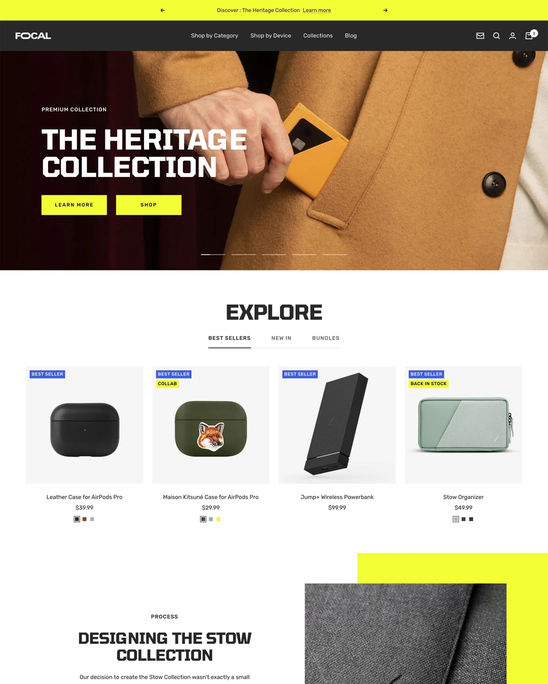 Focal theme homepage demo