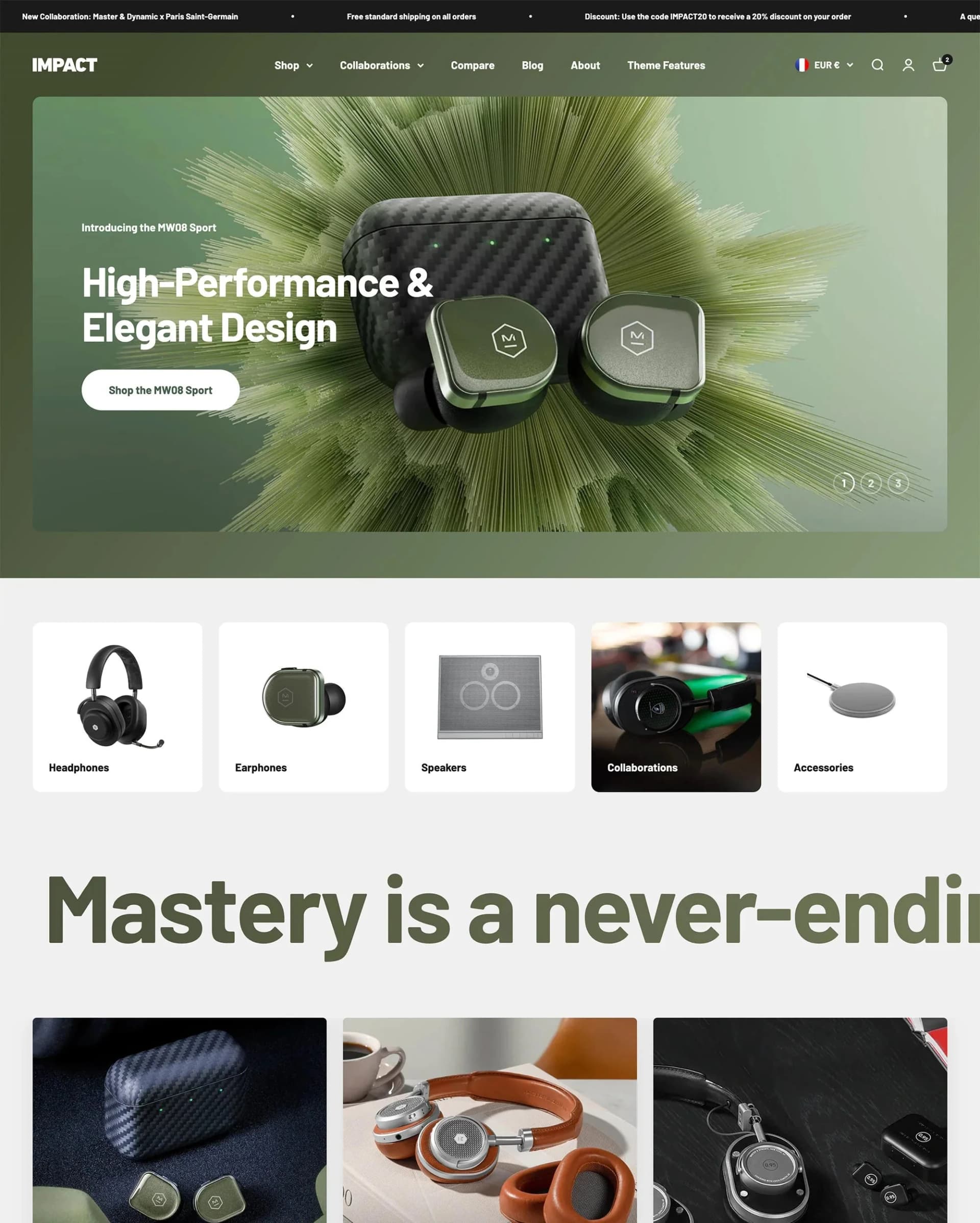 Impact theme homepage demo