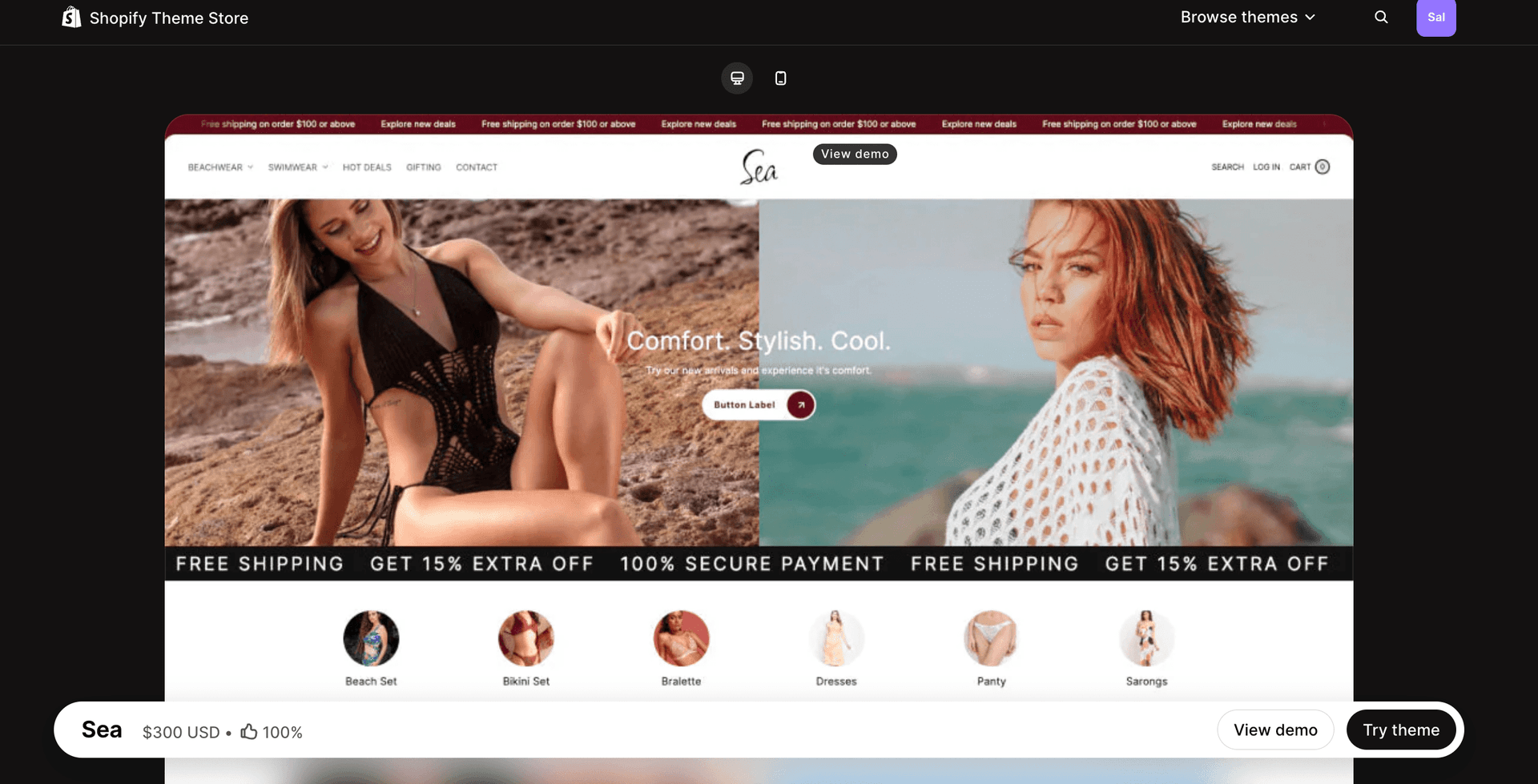 Sea theme for SEO