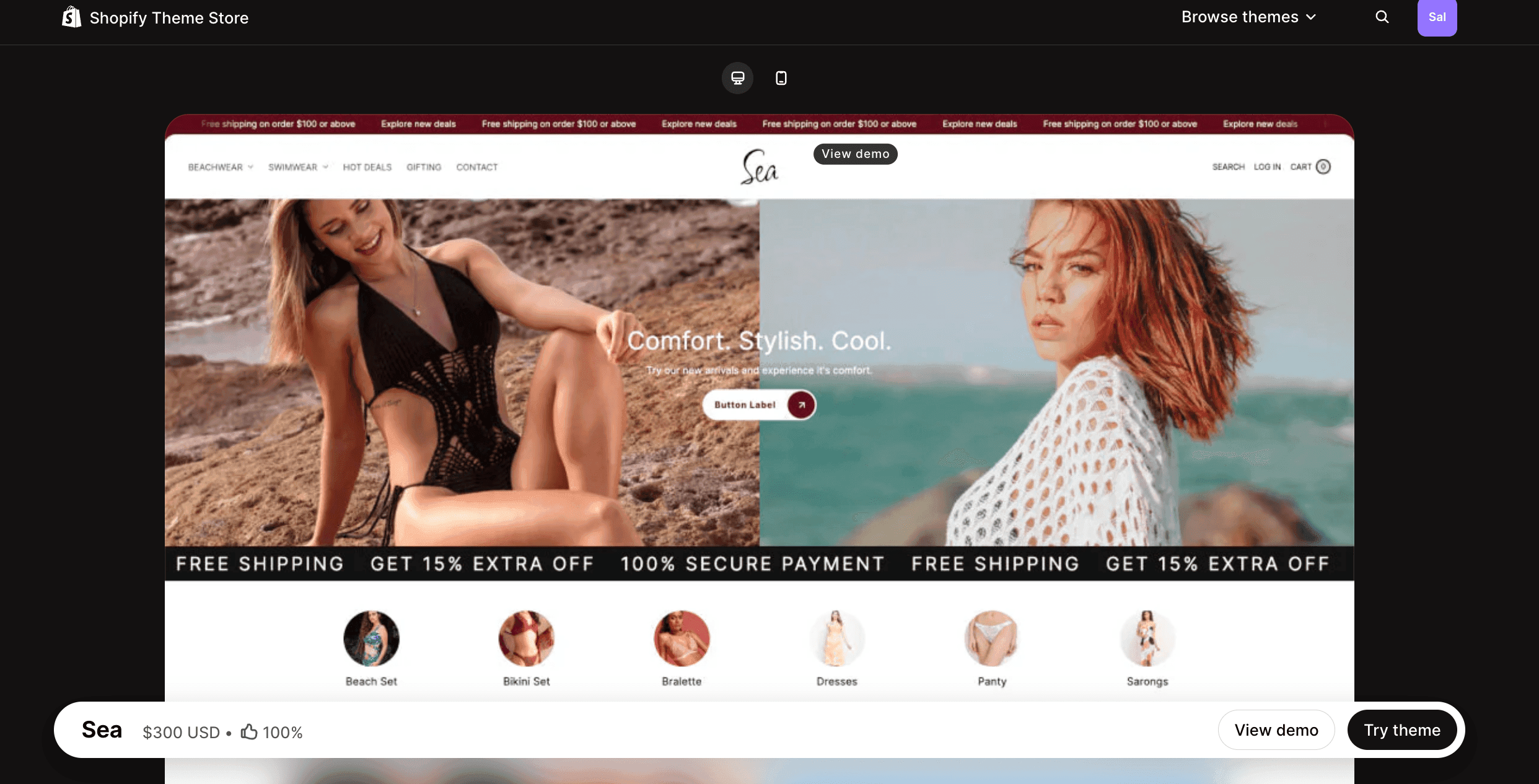 Sea theme for SEO