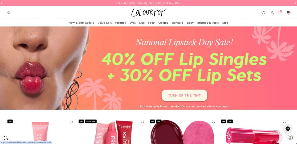 Biggest Fast Beauty Store using Shopify - Colourpop