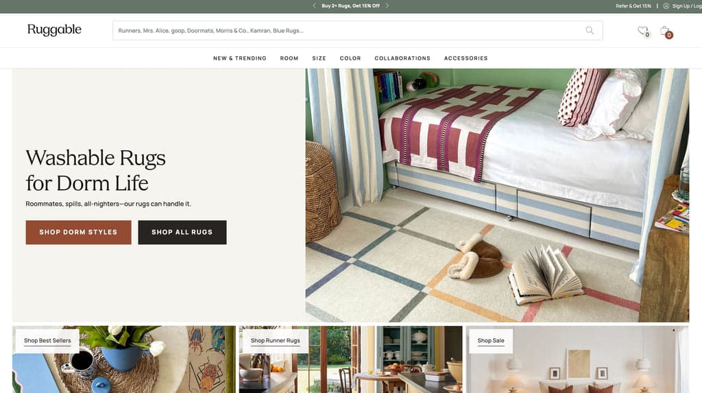 Ruggable – One of the Biggest Home Decor Shopify Store