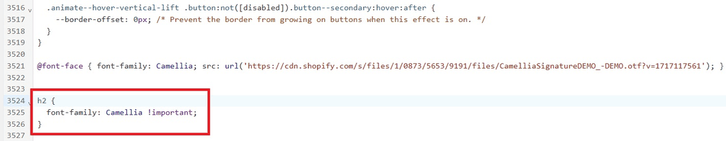 Line of Code Shopify Code Editor