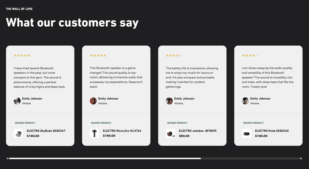 Electro Theme Mock Reviews