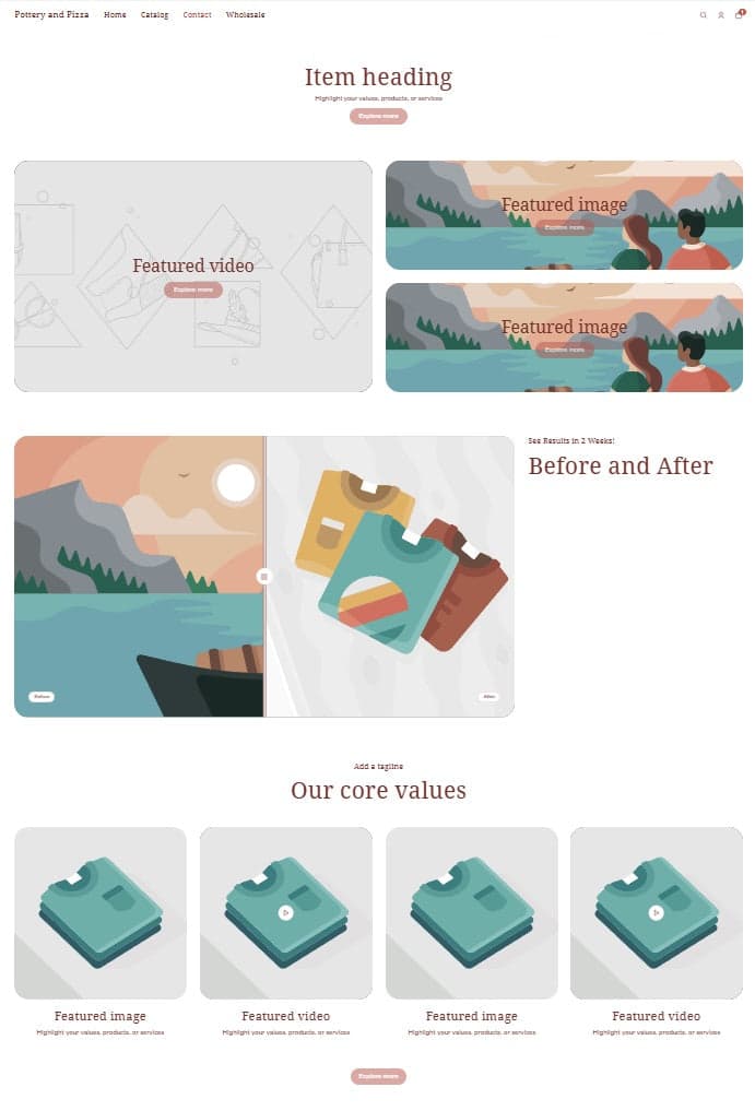 Shopify Theme Editor - Layout - Shine Theme
