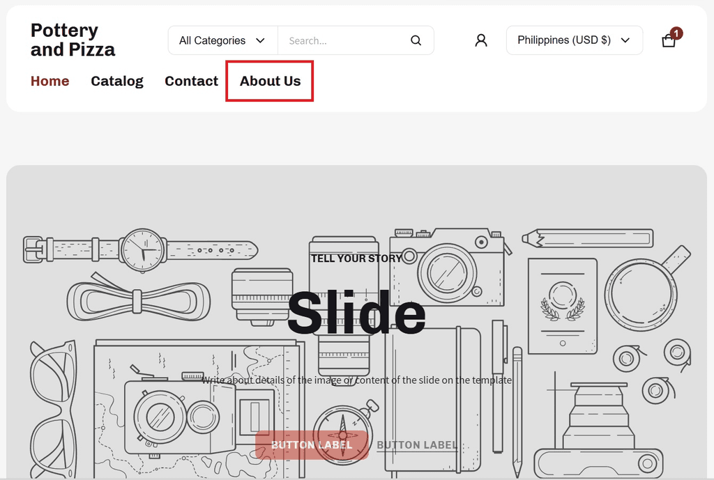 About Us Navigation Options - Electro Theme