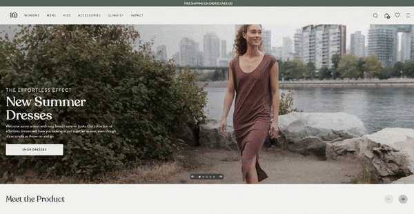 Tentree Website Scroll