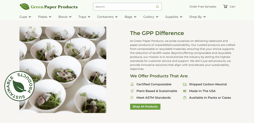 Green Paper Products Homepage