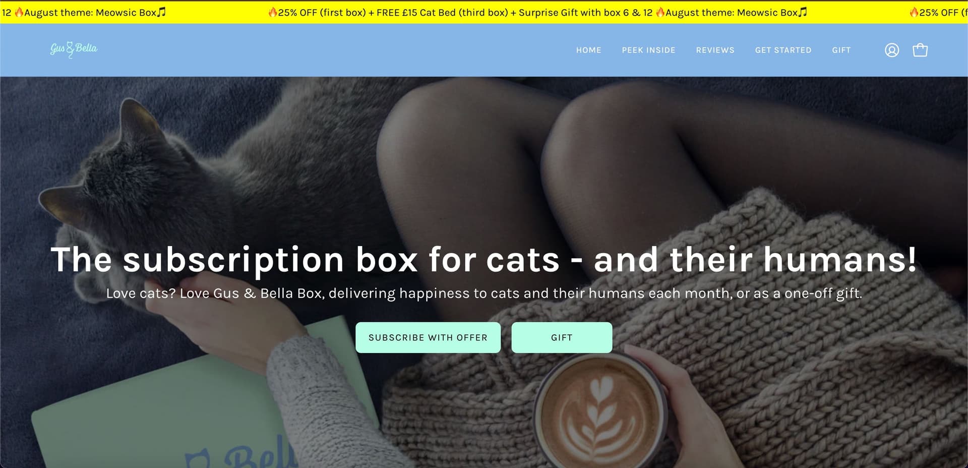 Subscription E-Commerce Homepage Example