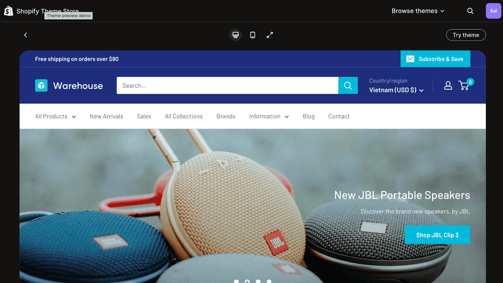 warehouse horizon theme alternative