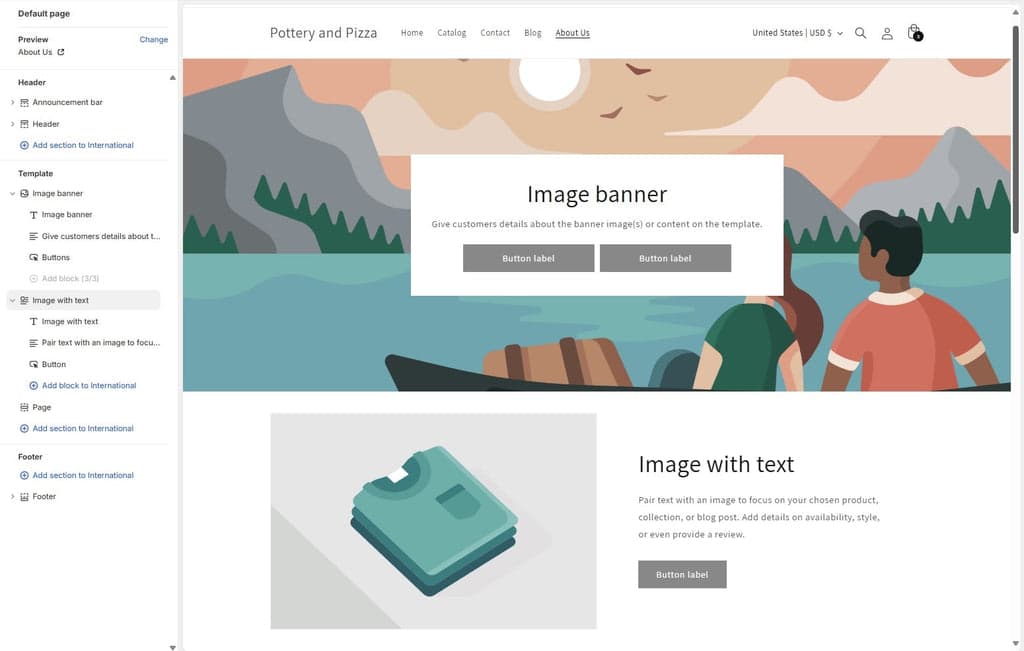 Shopify Dawn Theme Blocks Stacked On Each Other
