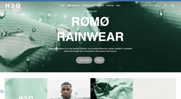 H20 Store Scroll Through