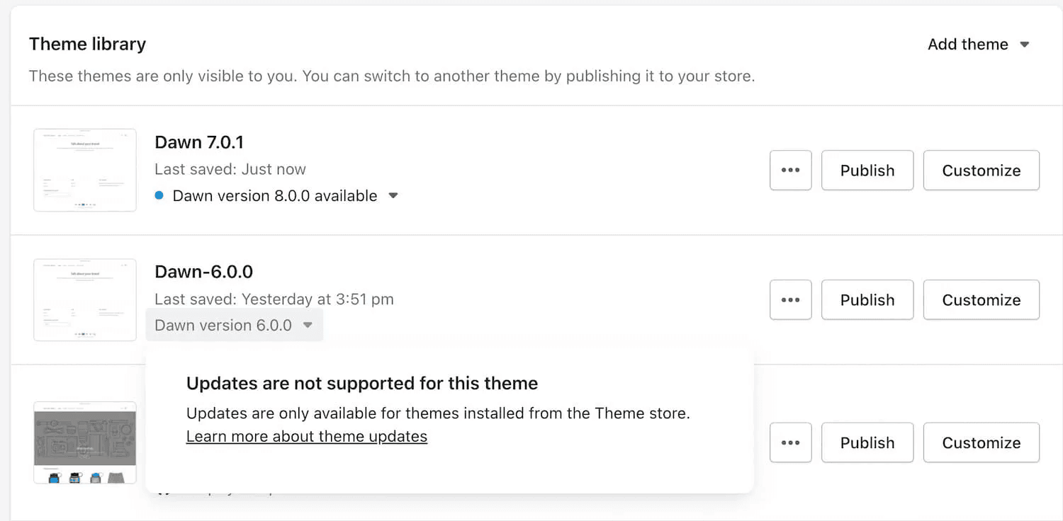 Update The Theme Manually