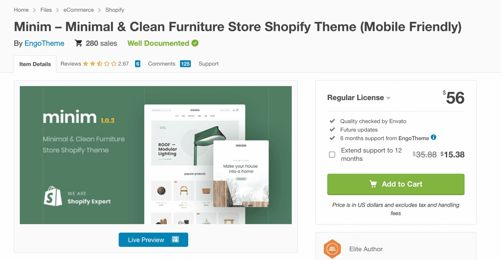 minim theme shopify from themeforest