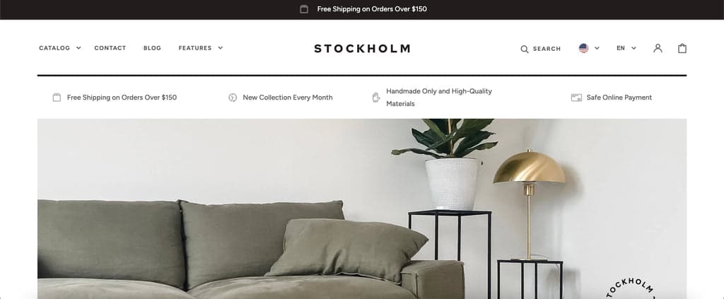 stockholm minimalist theme shopify