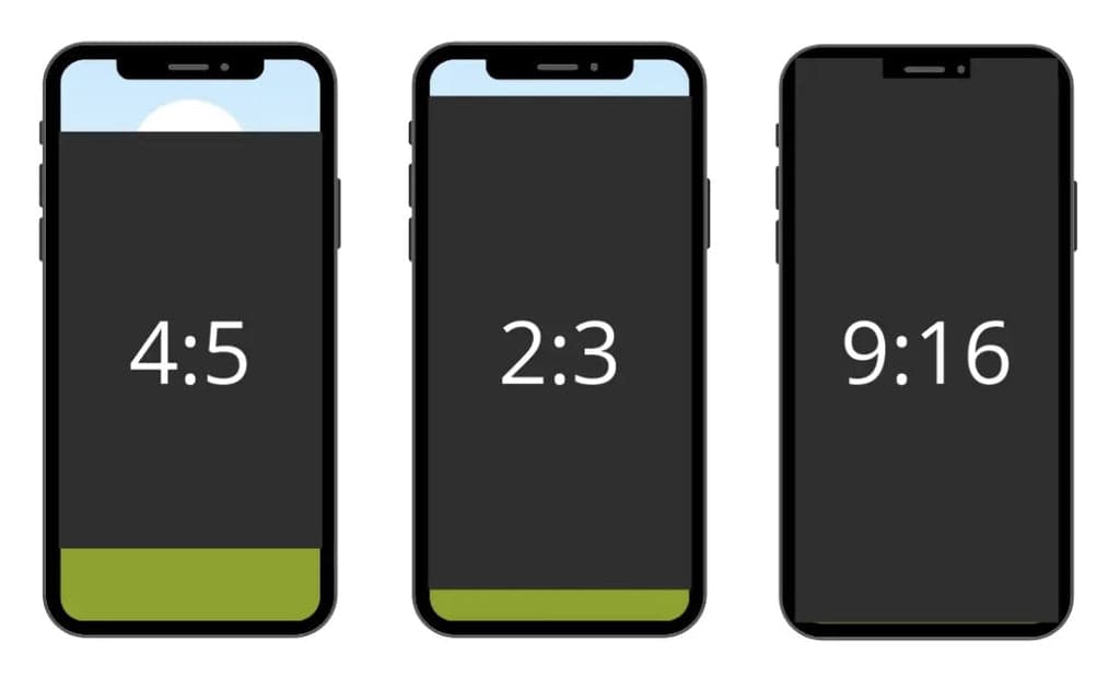 Vertical Aspect Ratios from Clipchamp