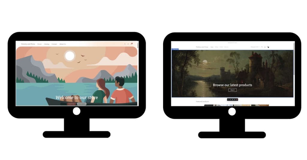 Dawn and Shine Theme Side By Side
