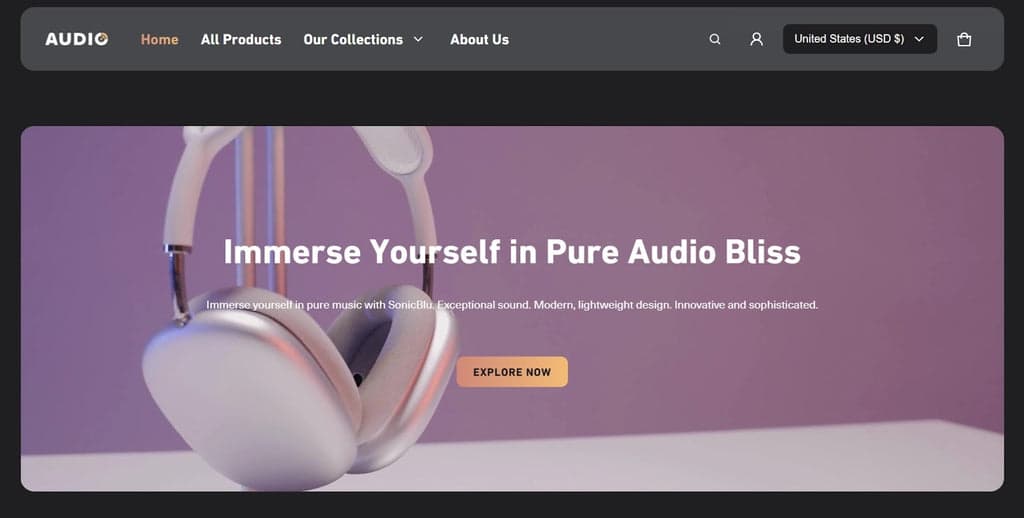 Electro Theme Banner Example