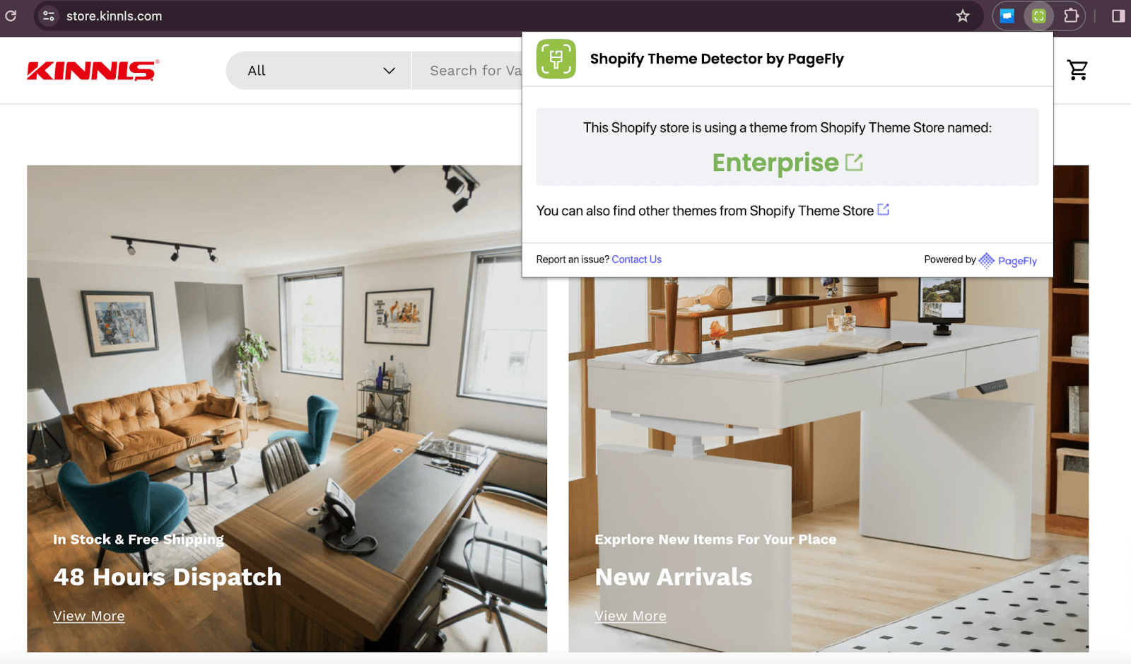 Shopify theme detector by PageFly