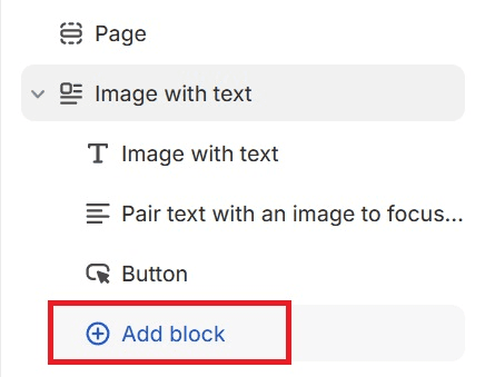 Shopify Theme Editor - Add Block Button