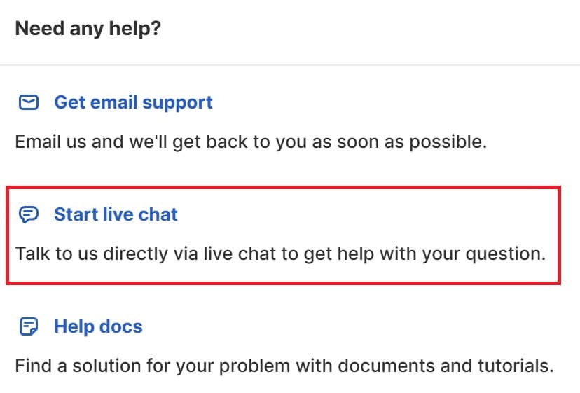 Sami Live Chat Button