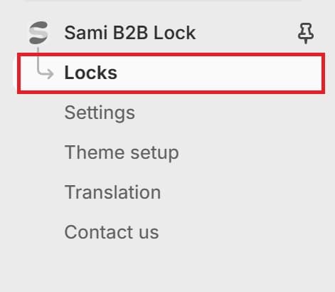 Sami B2B Lock - Locks Section Tab