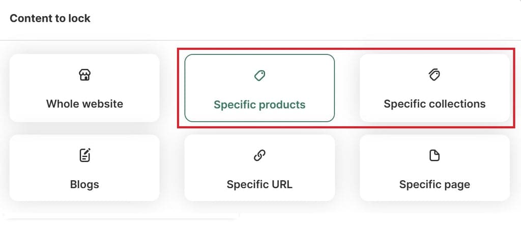 Sami B2B Lock - Lock Resources Section - Specific Products and Specific Section