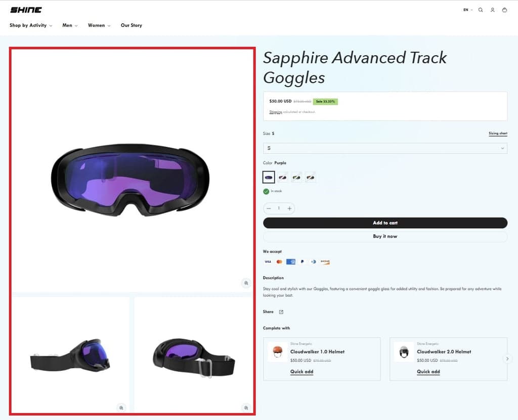 Shine Demo Store - Product Image