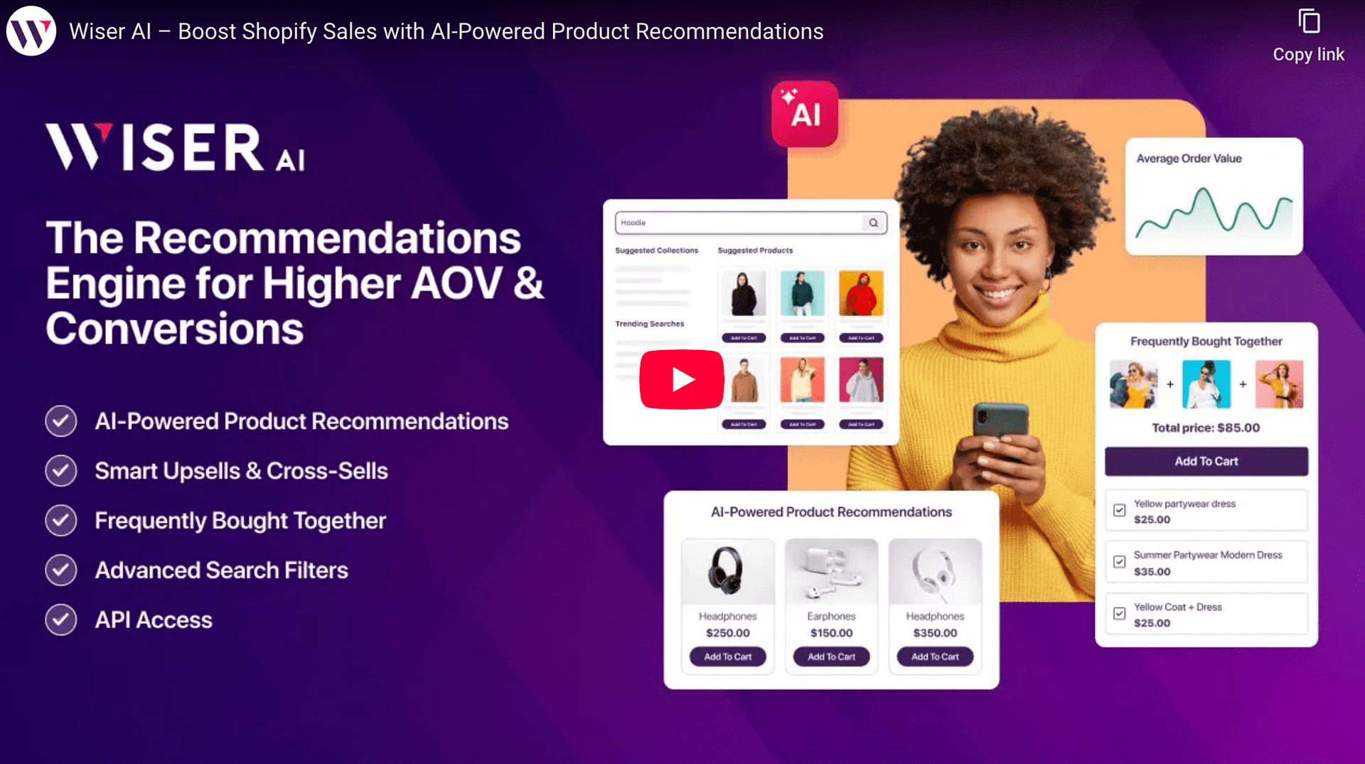 Wiser - Best Shopify Product Recommendation app for AOV and analytics