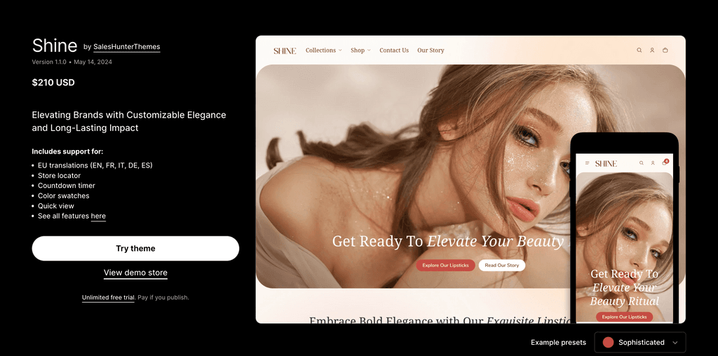 Shine Theme