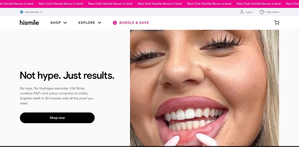 teeth shopify store example