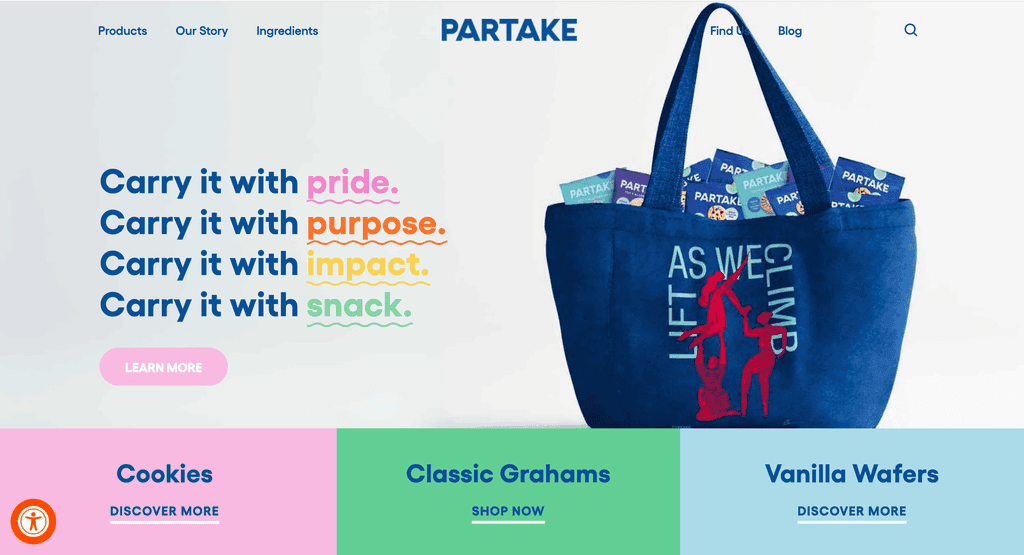 Food shopify store example