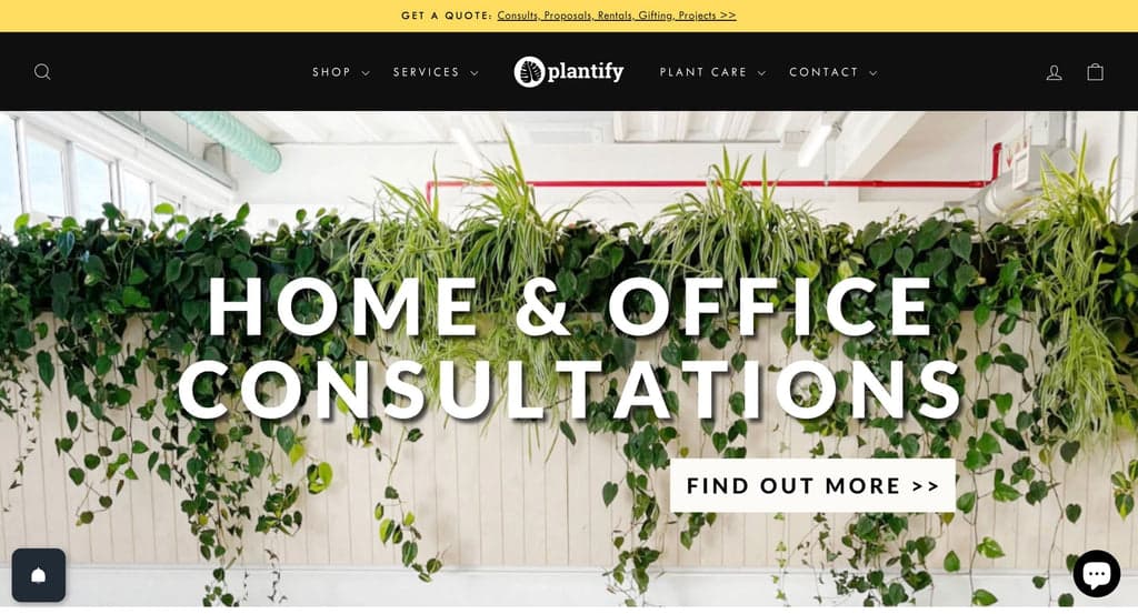 home & office shopify stores - Plantify