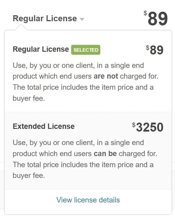 ThemeForest License Types