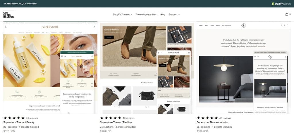 Out Of The Sandbox Shopify Themes Catalog