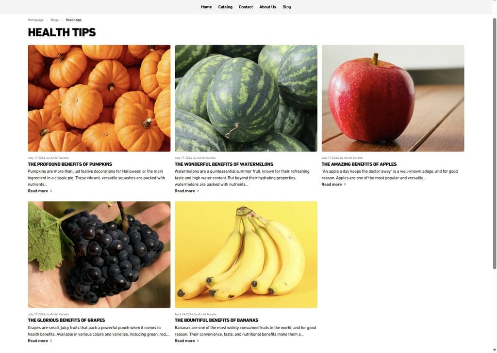 Xclusive Theme - Blog Page Sample