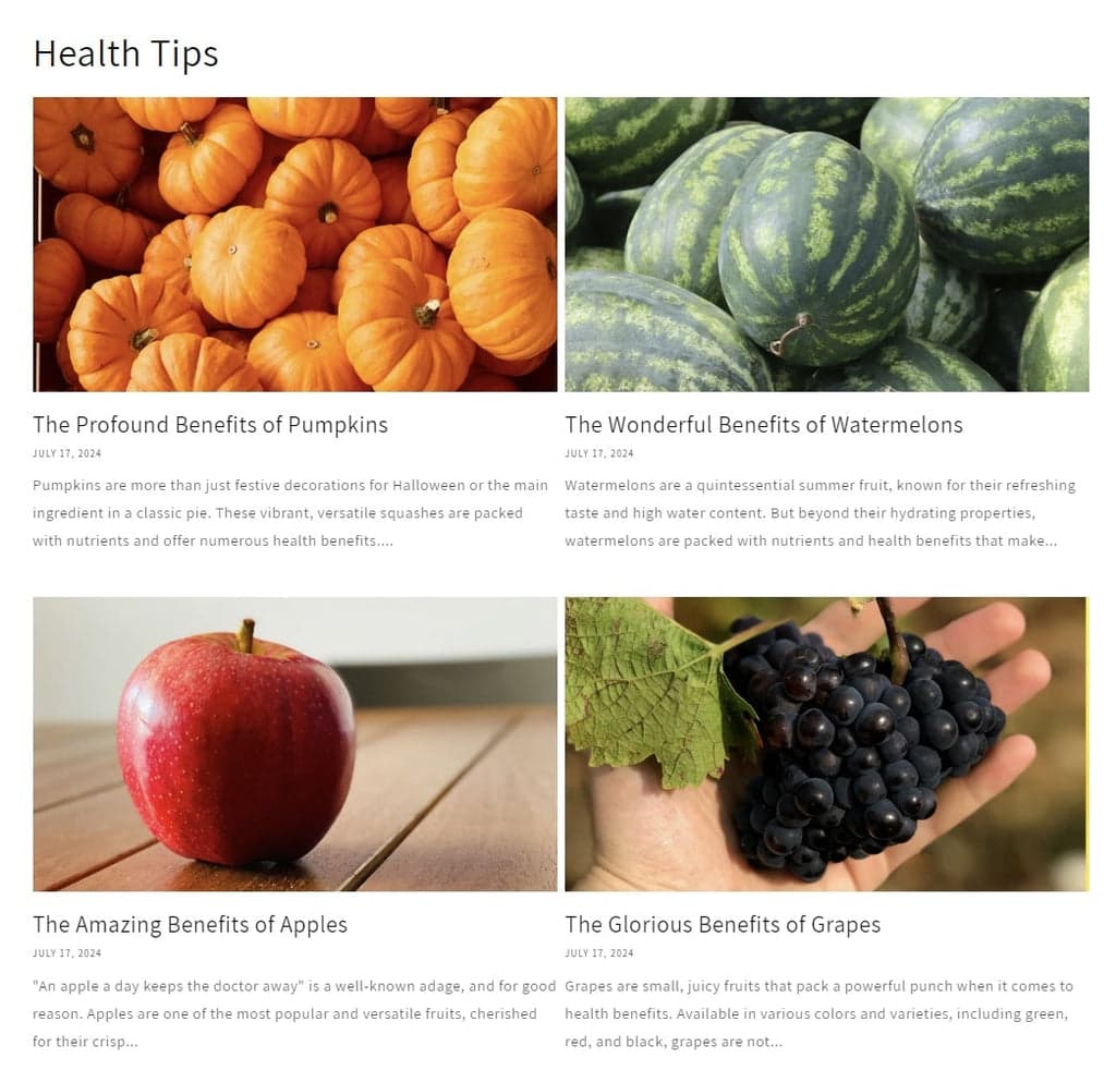Dawn Theme Blog Page
