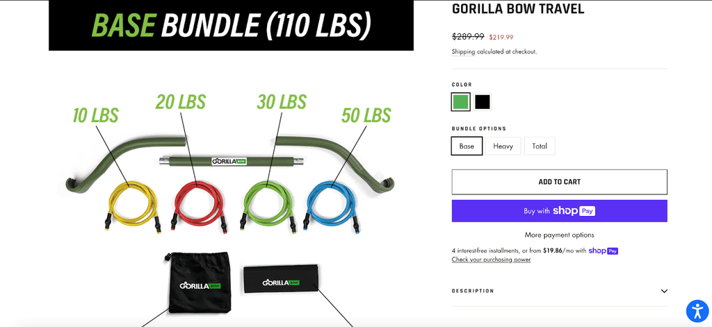 Gorilla Bow single product shopify store