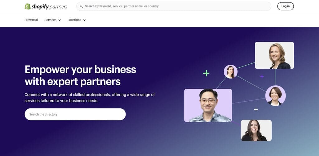 Shopify Partners Directory Page