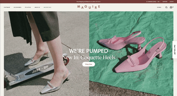 Maguire Shoes Scroll Through