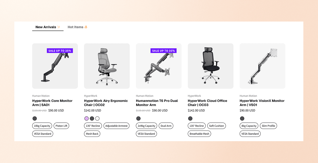 Product attributes