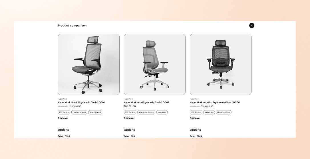 Product comparison